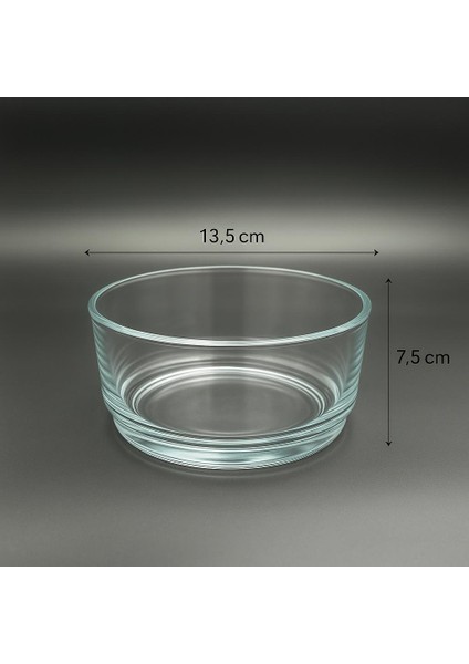 Bebüto Şeffaf Cam Mumluk 13.5 x 7.5