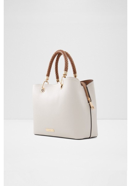 Lothycan - Kadın Deri Ekru Multi Manyetik Kapama Büyük Boy Çanta fiyatları