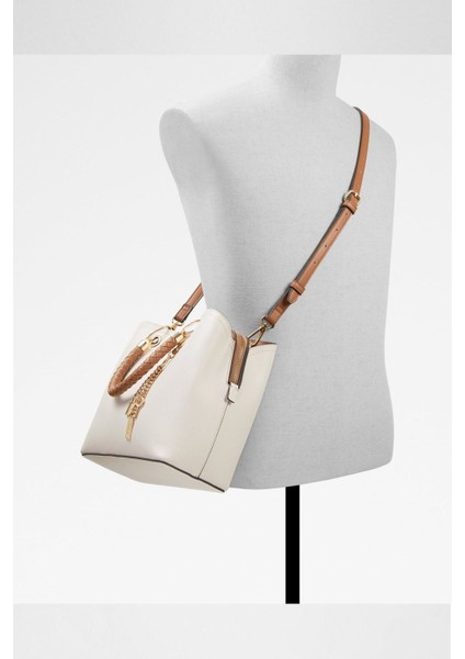 Lothycan - Kadın Deri Ekru Multi Manyetik Kapama Büyük Boy Çanta fırsatları