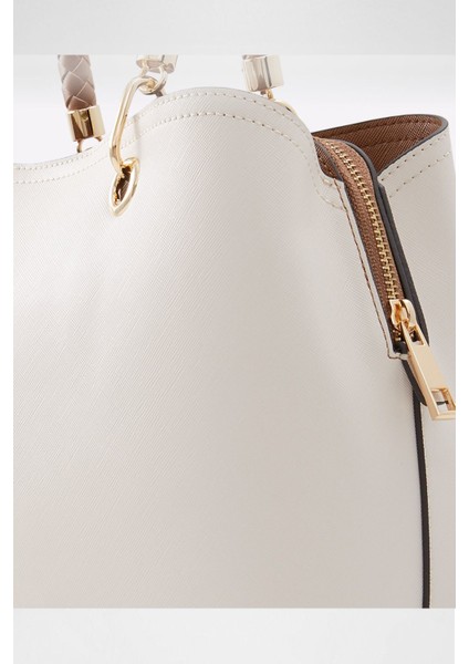 Lothycan - Kadın Deri Ekru Multi Manyetik Kapama Büyük Boy Çanta indirimleri