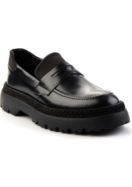 Siyah Hakiki Deri Erkek Loafer Ayakkabı E01011027114 modelleri