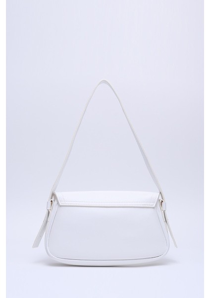 Beyaz Shk150 Deri Astarlı Çıtçıtlı Ayarlanabilir Askılı El, Kol Ve Omuz Çantası U:15 E:27 G:5 fırsatları