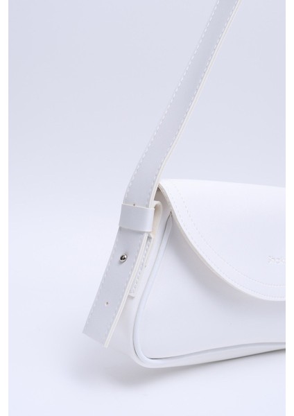 Beyaz Shk150 Deri Astarlı Çıtçıtlı Ayarlanabilir Askılı El, Kol Ve Omuz Çantası U:15 E:27 G:5 indirimleri