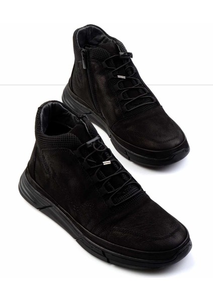 Siyah Deri Erkek Bot & Bootie E02900220201 fiyatları