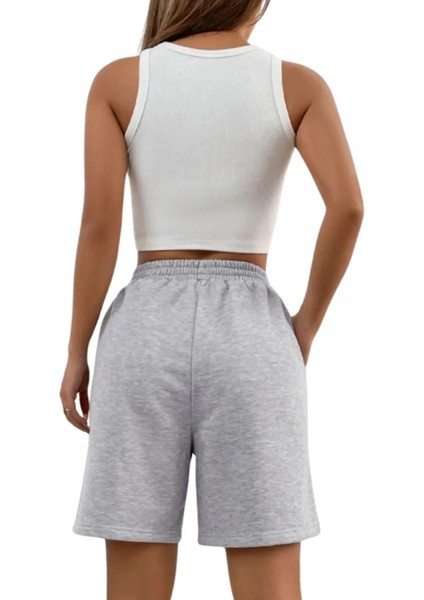 Siyah Gri 2'li Düz Renk Kadın Regular Şort Lilo Stitch Kuromi Hellokitty fiyatları