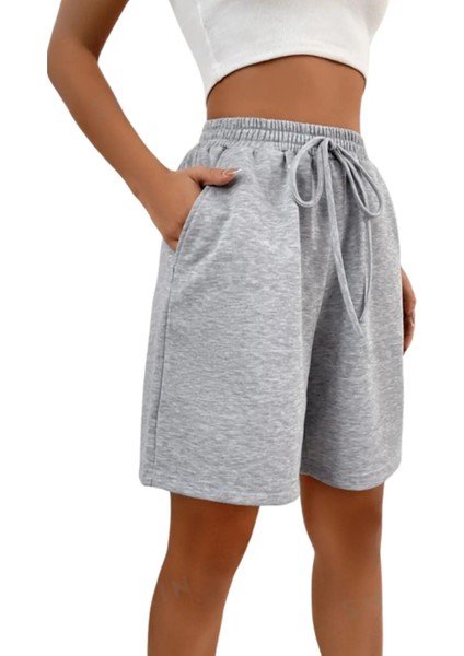 Siyah Gri 2'li Düz Renk Kadın Regular Şort Lilo Stitch Kuromi Hellokitty modelleri