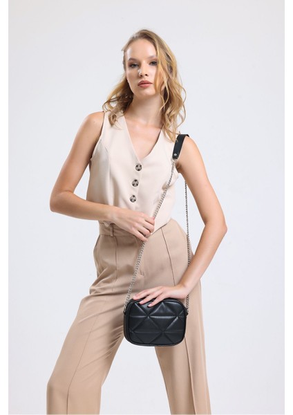 Kadın Siyah Mini Urban Çapraz Omuz Çanta