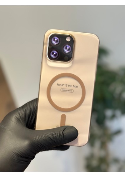 Apple iPhone 15 Pro Max Kılıf Magsafe Elite Premium Mat Sararmaz