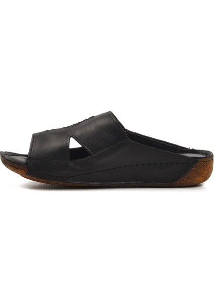 Siyah Deri Kadın Terlik 012 Z fiyatları