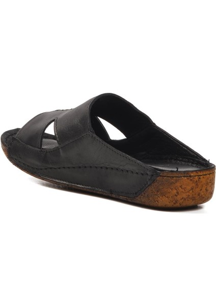Siyah Deri Kadın Terlik 012 Z fırsatları