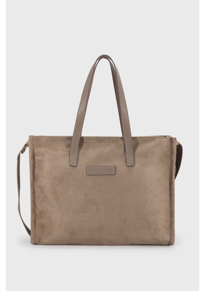 Kadın Süet Shopper Çanta