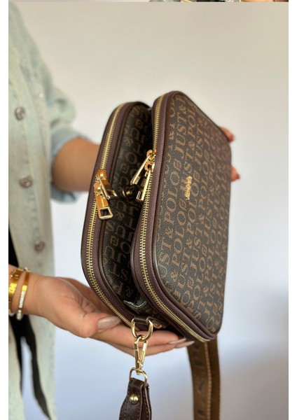 Kadın 5 Bölmeli Ayarlanabilir Uzun Askılı Omuz Çantası Postacı Çantası fiyatları