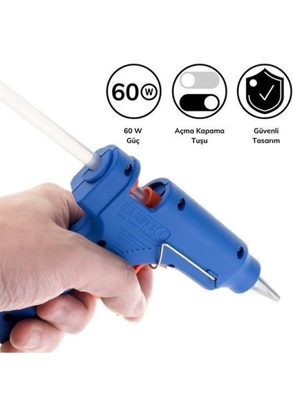 Pratikaı 60W Elektrikli Silikon Tabancası | Güçlü ve Hassas Kontrol