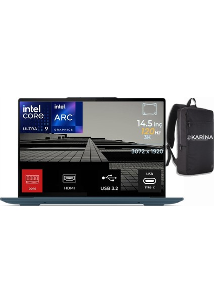 Yoga Pro 7 14IMH9 Intel® Core™ Ultra 9 185H 83E2002QTR-04 32GB 4tb Arc Graphics Windows 11 Pro 14,5" Dokunmatik Bilgisayar