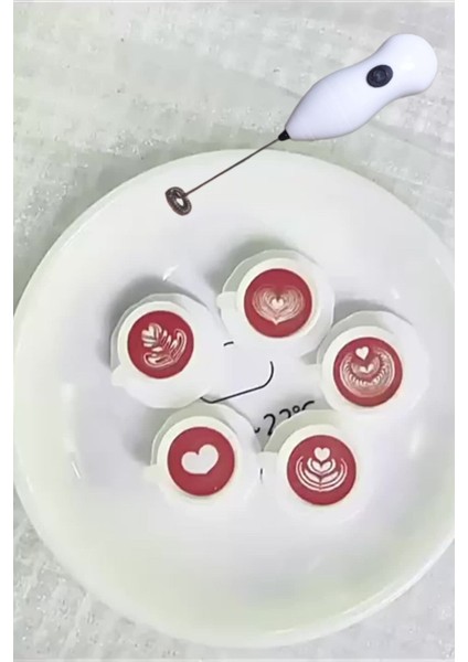 Pilli Mini Mixer Kahve Süt Köpürtücü Karıştırıcı Cappuccino Mixer
