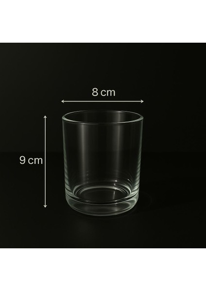 Bebüto Şeffaf Cam Mumluk 8 x 9