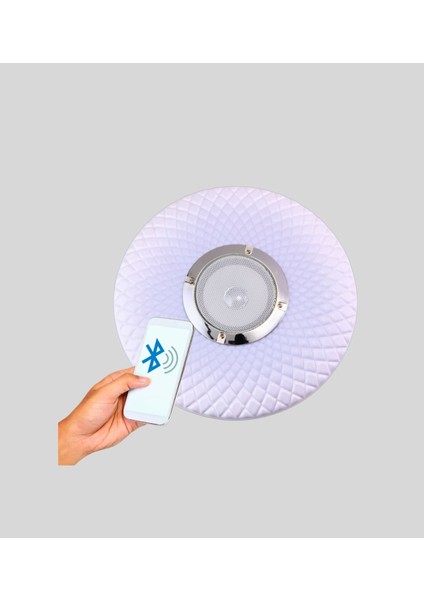 24W Bluetooth Hoparlörlü Dekoratif Ledli Tavan Armatürü Hoparlörlü fiyatları