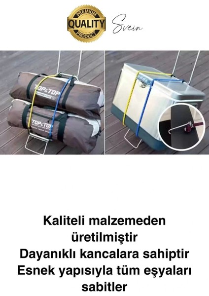 Geniş Uzun Bagaj Lastiği 2 mt Kancalı Gerdirme Bisiklet Sabitleme Bagaj Halatı Araba Karavan