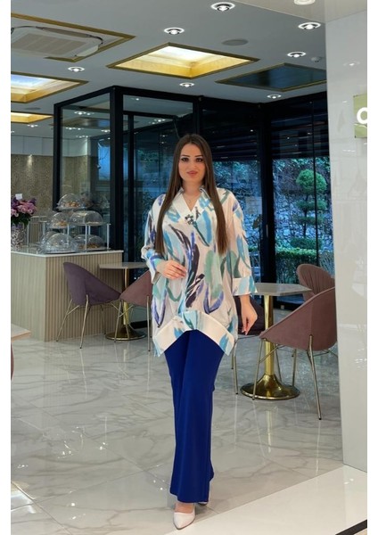 Büyük Beden Beli Lastk Detaylı ve Çift Cepli Pantolon