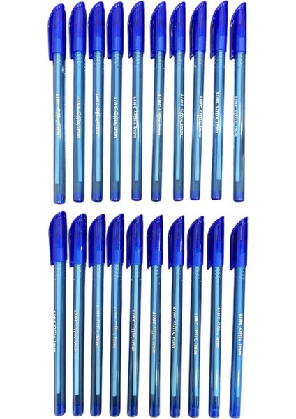 Linc Offix Iğne Uç Mavi Tükenmez Kalem 1mm Uç 20'li Paket