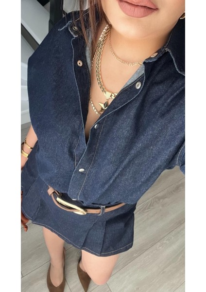 Denim Çıtçıtlı Gömlek modelleri