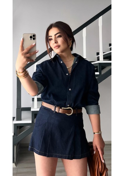 Denim Çıtçıtlı Gömlek fırsatları