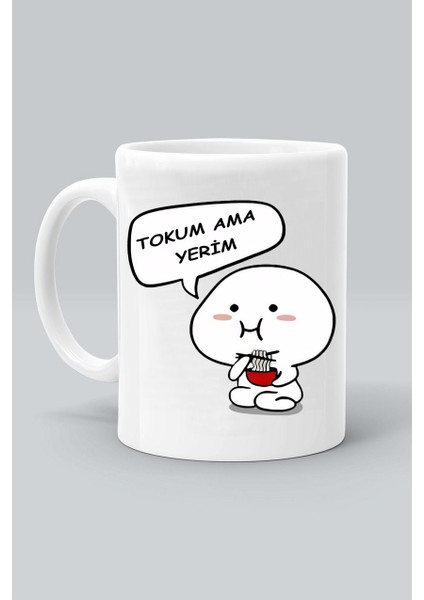 Tokum Ama Yerim Mod Baskılı Beyaz Klasik Kupa Bardak