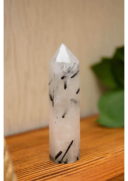 Sertifikalı Rutil Kuvars Doğal Taş Obelisk Çivi