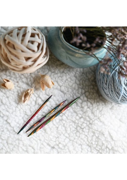 Knitpro Symfonie 3.25-4-5.5mm Ahşap Bükümlü - Saç Örgü Şişi - 20501