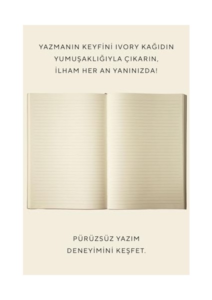 Esnek Kapak Defter B5 Krem 128 Yp. Çizgili