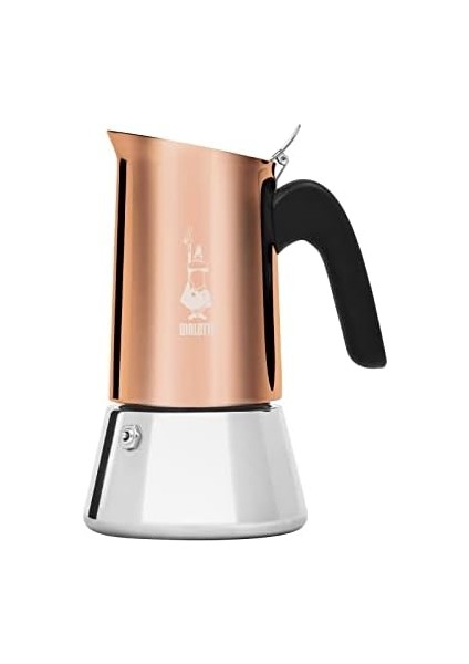 - Venus: 6 Cups Ocak Üstü Espresso Pişirici - 235ML - Kahverengi, Gümüş Renk - Paslanmaz Çelik Gövde - Patentli Güvenlik Valfi - Tüm Ocak Türleri Için Uygundur (Indüksiyon Dahil)