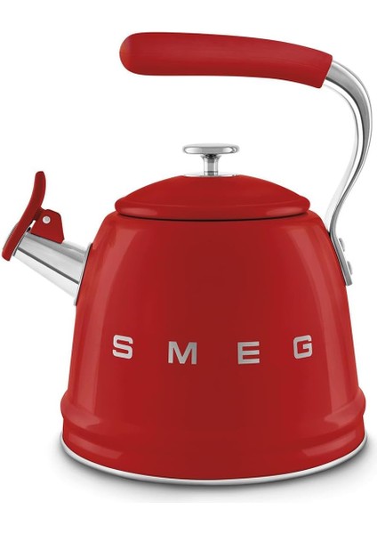 50's Style Set Üstü Düdüklü Kettle Kırmızı 2.3 Lt