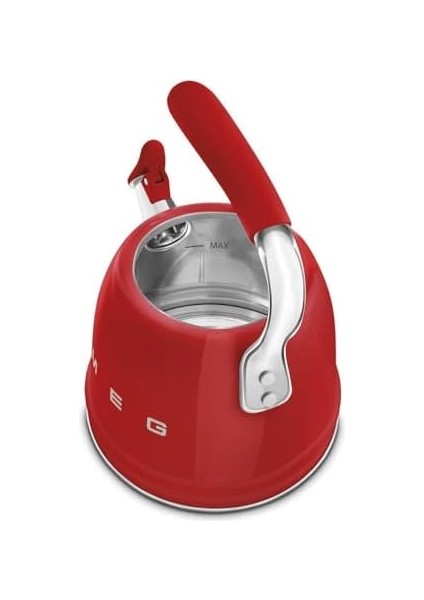 50's Style Set Üstü Düdüklü Kettle Kırmızı 2.3 Lt
