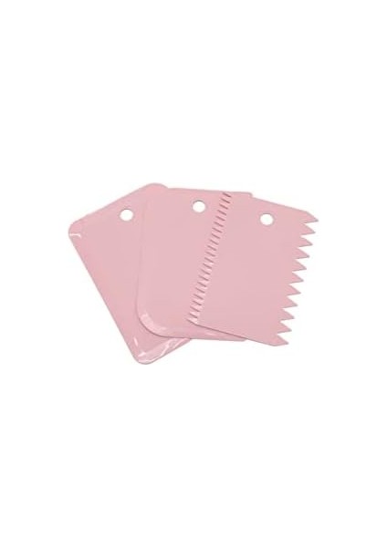 Home MTF.03628.00 3'lü Hamur Kesici Kazıyıcı Dekoratör Set Pembe, Standart, Medium