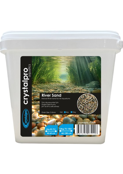 River Sand 12KG - İnce Nehir Çakılı Akvaryum Kumu