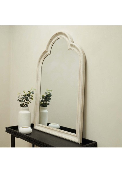 120 x 80 cm Dekoratif Tasarım Ahşap Konsol Üstü Duvar Aynası - Pinterest Duvar Dekor Aynası - 55