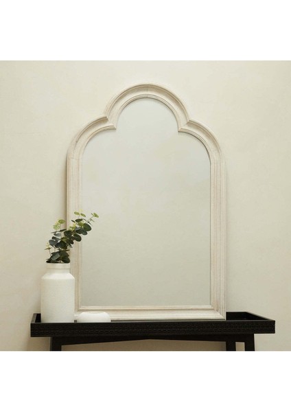 120 x 80 cm Dekoratif Tasarım Ahşap Konsol Üstü Duvar Aynası - Pinterest Duvar Dekor Aynası - 55