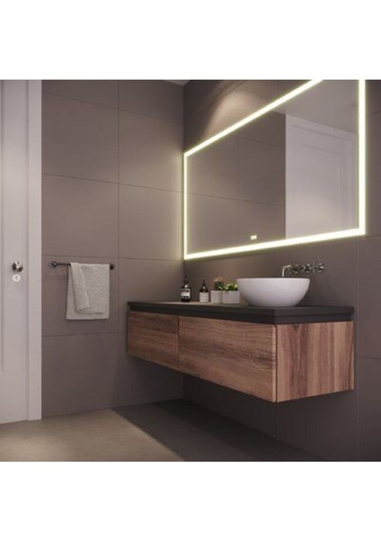 60 cm Ledli Banyo Aynası-Konsol Makyaj Aynası