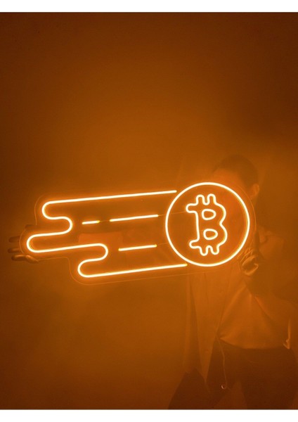 60 cm Kumandalı Neon LED Tasarım Duvar Dekor Aydınlatması - Özelleştirilebilir LED Tabela