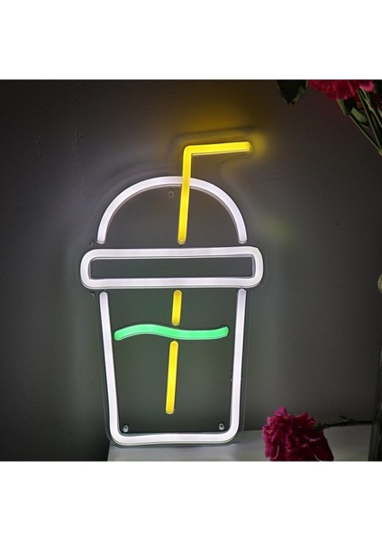 60 cm Kumandalı Neon LED Tasarım Duvar Dekor Aydınlatması - Özelleştirilebilir LED Tabela-82