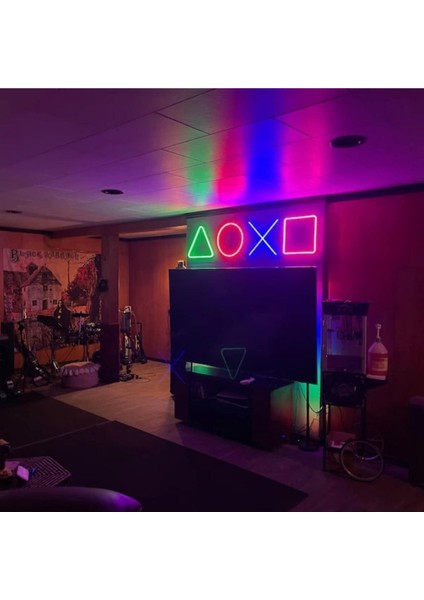 120 cm Kumandalı Neon LED Tasarım Duvar Dekor Aydınlatması - Özelleştirilebilir LED Tabela