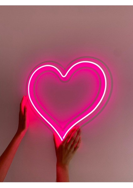 120 cm Kumandalı Neon LED Tasarım Duvar Dekor Aydınlatması - Özelleştirilebilir LED Tabela-11