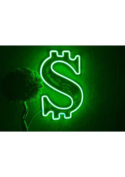 60 cm Kumandalı Neon LED Tasarım Duvar Dekor Aydınlatması - Özelleştirilebilir LED Tabela-91