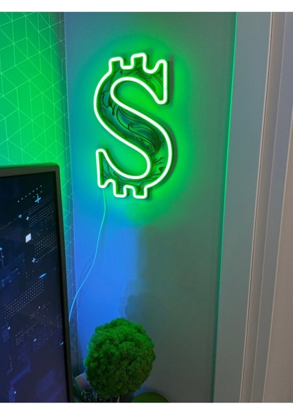 60 cm Kumandalı Neon LED Tasarım Duvar Dekor Aydınlatması - Özelleştirilebilir LED Tabela-91