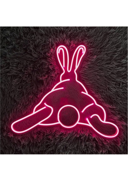 60 cm Kumandalı Neon LED Tasarım Duvar Dekor Aydınlatması - Özelleştirilebilir LED TABELA-181