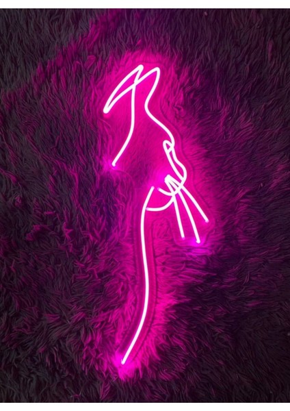 120 cm Kumandalı Neon LED Tasarım Duvar Dekor Aydınlatması - Özelleştirilebilir LED TABELA-173