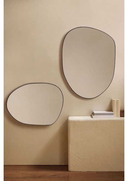 130 cm Asimetrik Duvar Dekorasyon Aynası - Konsol Üstü Salon Dekorasyon Aynası (Tek Fiyatıdır)-58