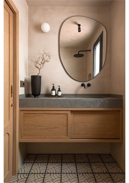 130 cm Asimetrik Duvar Dekorasyon Aynası - Konsol Üstü Salon Dekorasyon Aynası (Tek Fiyatıdır)-58 indirimleri