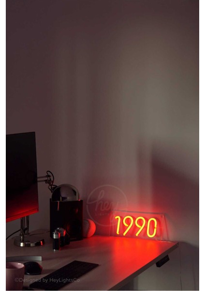 60 cm Kumandalı Neon LED Tasarım Duvar Dekor Aydınlatması - Özelleştirilebilir LED Tabela-13