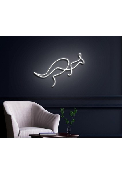60 cm Kumandalı Neon LED Tasarım Duvar Dekor Aydınlatması - LED TABELA-187
